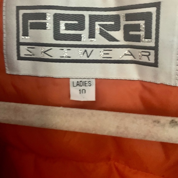 Vintage FERA Skiwear Ski Jacket Orange Black NWT Size 10 Thermoloft - Picture 6 of 13